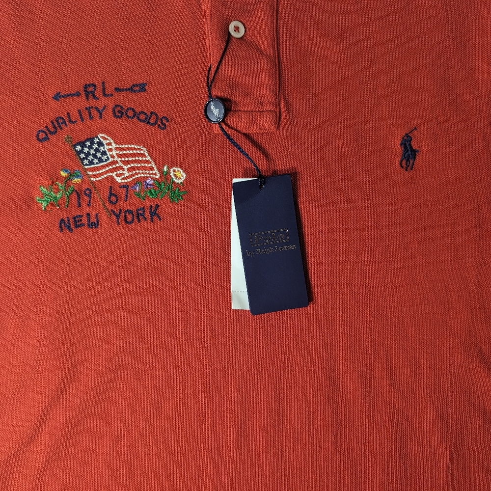 NEW- Size M Men's Polo Ralph Lauren Polo Shirt Cotton Classic Fit Red MSRP$125 - Picture 6 of 9